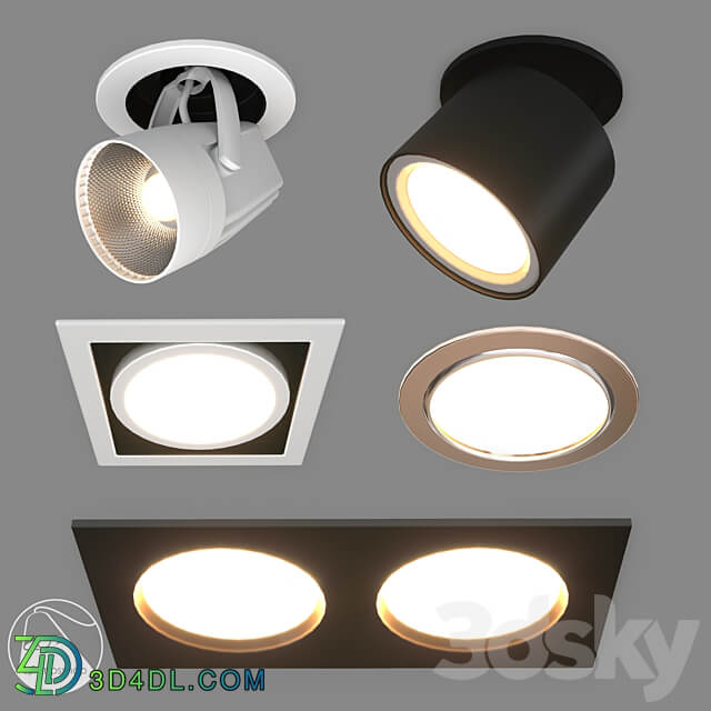 Soffit Floodlight 3D Models 3DSKY