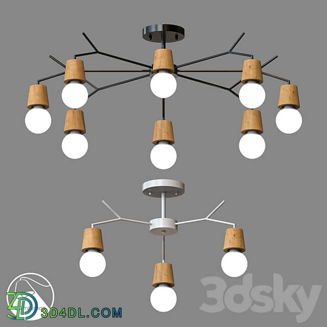 LampsShop.com L1033 Chandelier Nature Ceiling lamp 3D Models 3DSKY