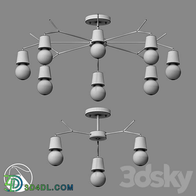 LampsShop.com L1033 Chandelier Nature Ceiling lamp 3D Models 3DSKY