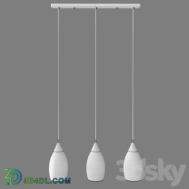 OM Pendant lamp with glass shades Eurosvet 50285 3 Cosmic Pendant light 3D Models 3DSKY