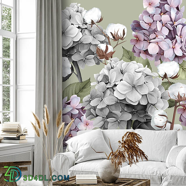 Designer wallpaper HERBARIUM pack 3 3D Models 3DSKY