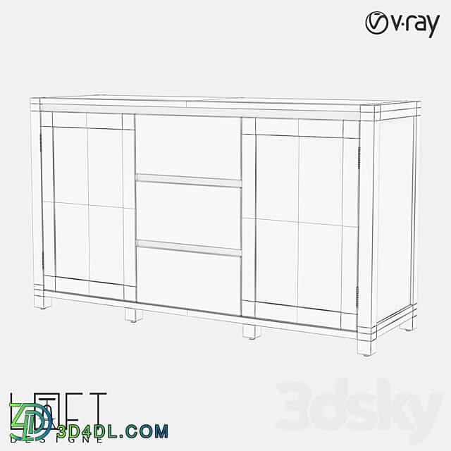 Chest of drawers LoftDesigne 532 model Sideboard Chest of drawer 3D Models 3DSKY