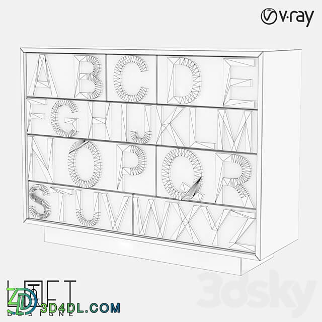 Chest of drawers LoftDesigne 538 model Sideboard Chest of drawer 3D Models 3DSKY