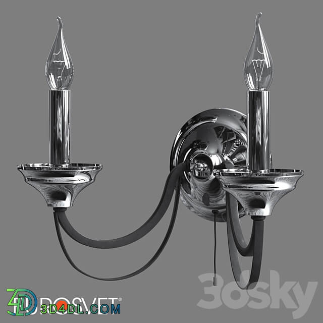 OM Wall lamp Eurosvet 60098 2 chrome Lazzaro 3D Models 3DSKY