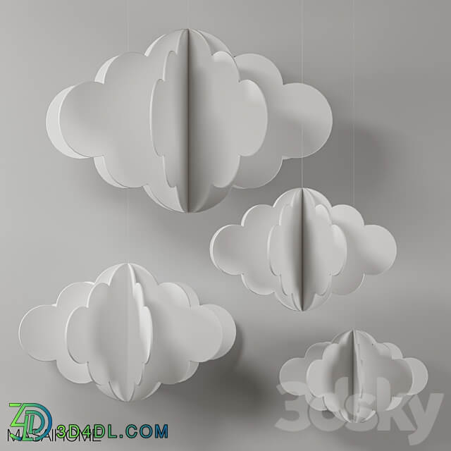 Decorative suspension Clouds Miscellaneous 3D Models 3DSKY