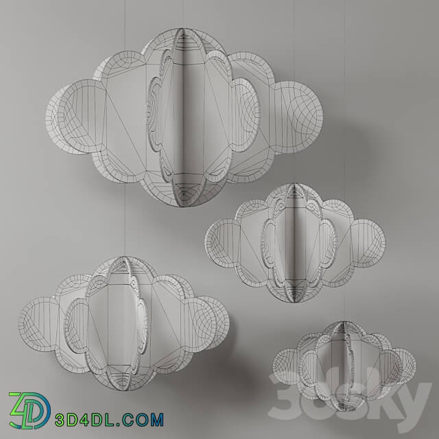 Decorative suspension Clouds Miscellaneous 3D Models 3DSKY