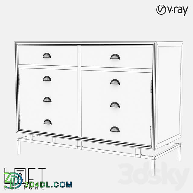 Chest of drawers LoftDesigne 7332 model Sideboard Chest of drawer 3D Models 3DSKY