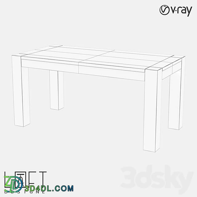 LoftDesigne 60422 model table 3D Models 3DSKY