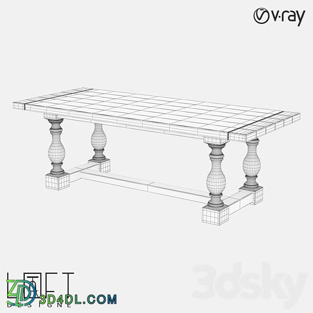 LoftDesigne 60424 model table 3D Models 3DSKY