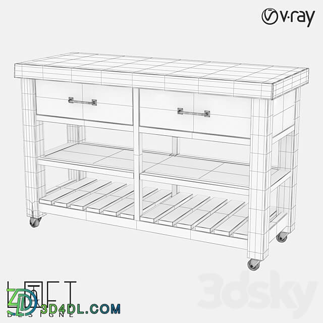 Console table LoftDesigne 60430 model 3D Models 3DSKY