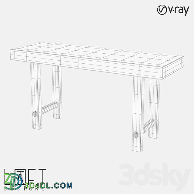 LoftDesigne 60431 model table 3D Models 3DSKY