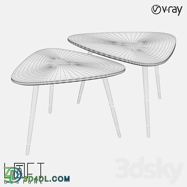 Coffee table set LoftDesigne 61025 model 3D Models 3DSKY