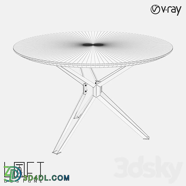 LoftDesigne 61028 model table 3D Models 3DSKY