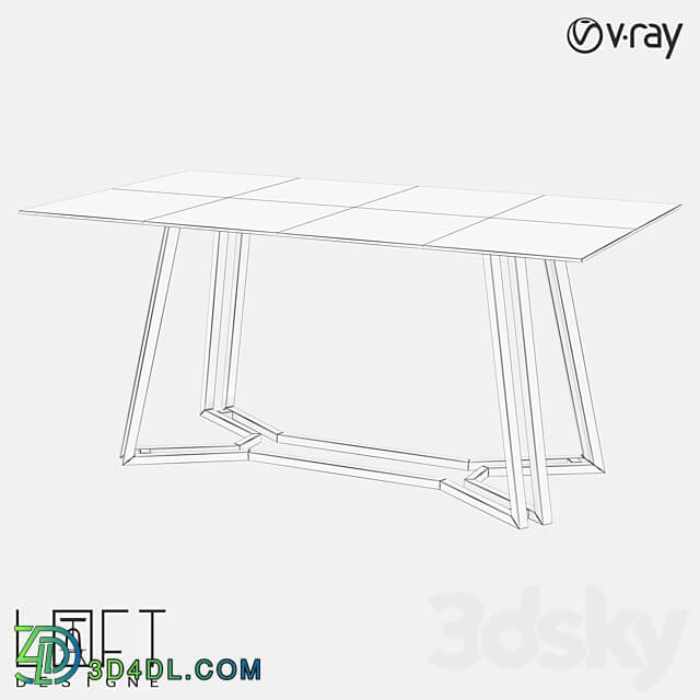 LoftDesigne 61029 model table 3D Models 3DSKY