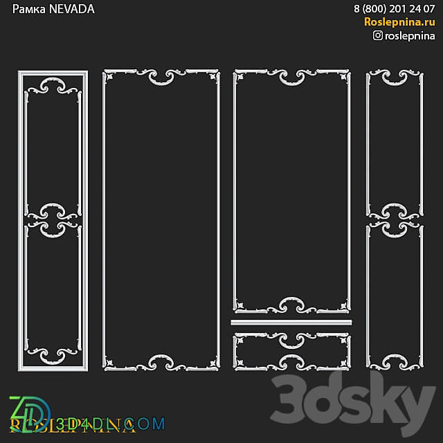 A set of NEVADA frames from RosLepnina 3D Models 3DSKY