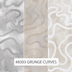 Creativille Wallpapers 8303 Grunge Curves 3D Models 3DSKY 