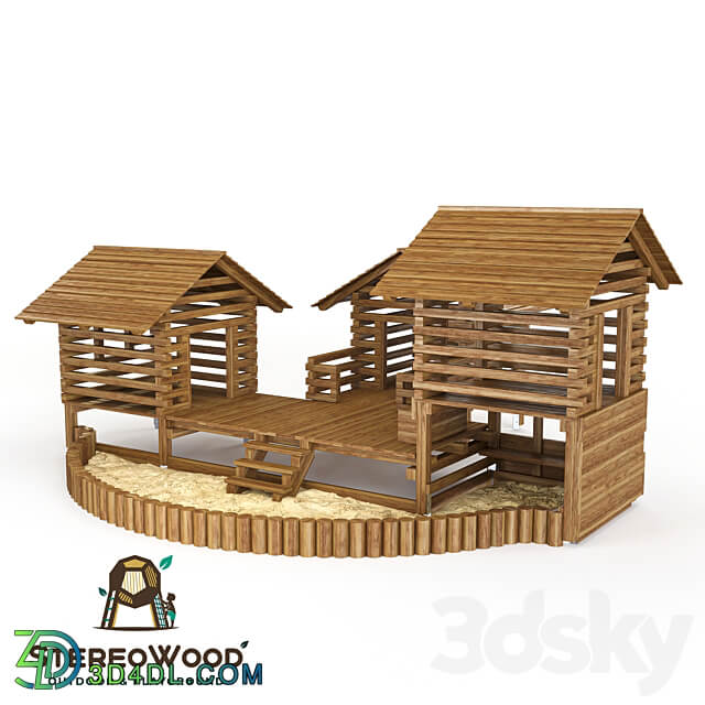 Igrovye elementy Domiki Pesochnicy BALKWOOD CWS169.027 3D Models 3DSKY