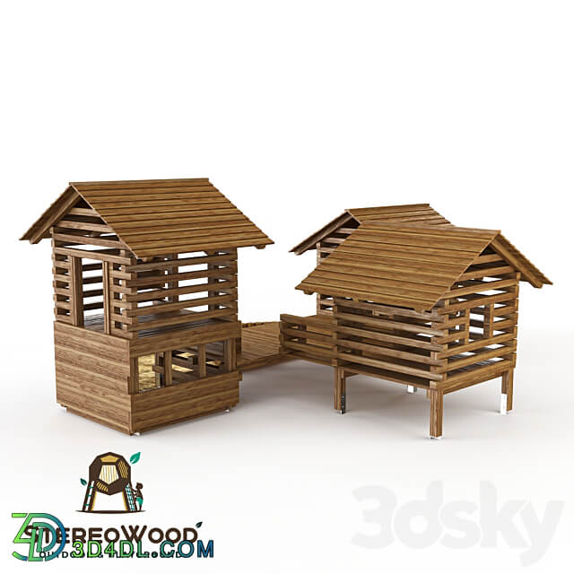 Igrovye elementy Domiki Pesochnicy BALKWOOD CWS169.027 3D Models 3DSKY