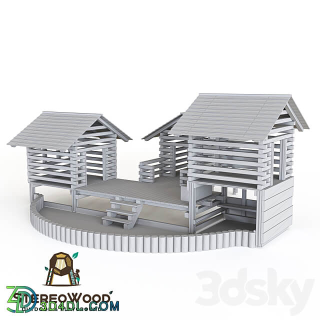 Igrovye elementy Domiki Pesochnicy BALKWOOD CWS169.027 3D Models 3DSKY