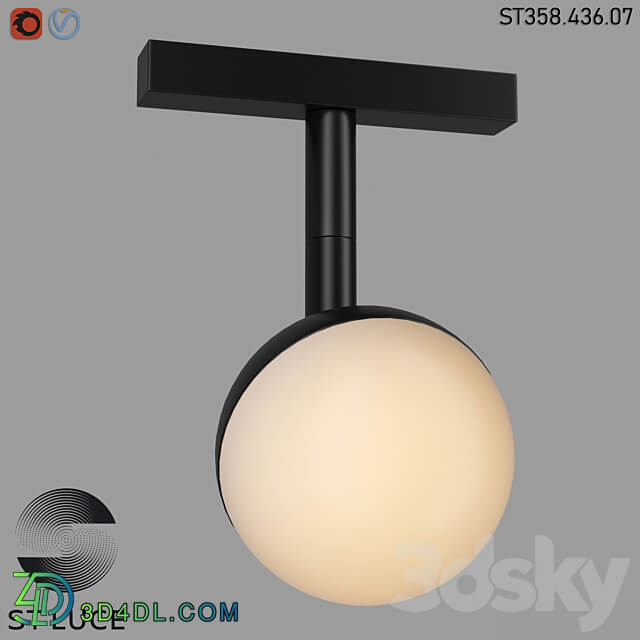 Suspended magnetic track light ST358 OM Technical lighting 3D Models 3DSKY