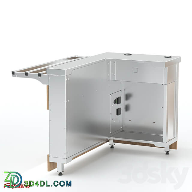 Cash counter without side wall RT2 Capital 3D Models 3DSKY