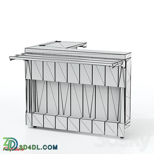 Cash counter without side wall RT2 Capital 3D Models 3DSKY