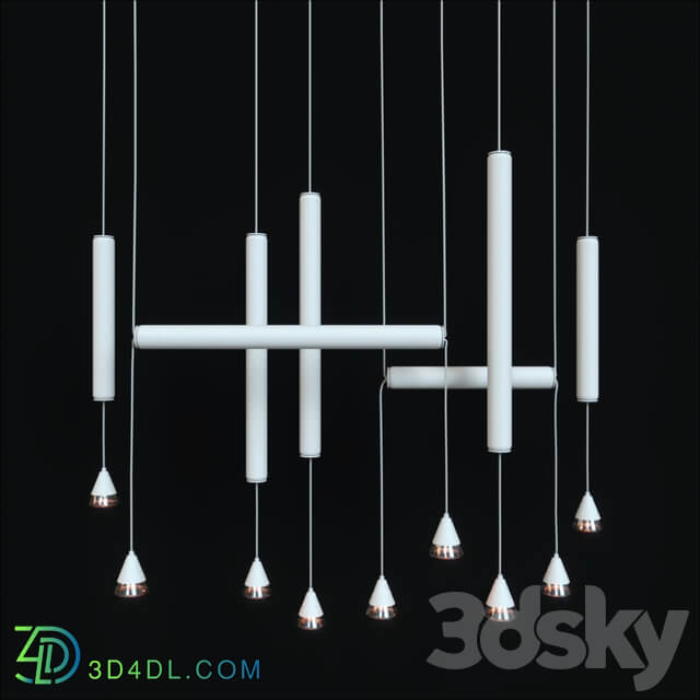 Pendant lamp BROKIS PURO WHITE Pendant light 3D Models