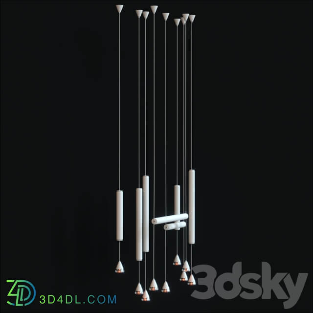 Pendant lamp BROKIS PURO WHITE Pendant light 3D Models