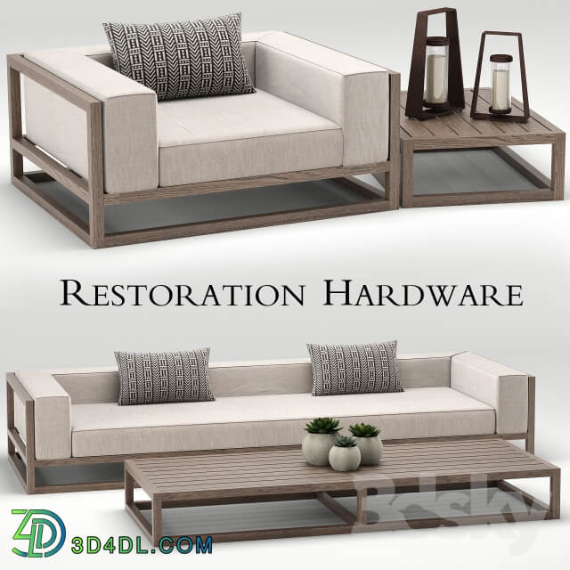 Restoration Hardware Aviara teak sofa