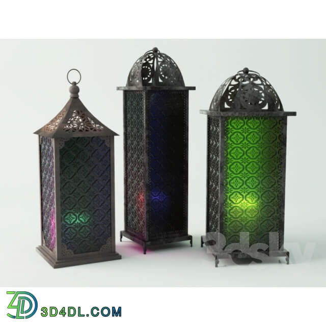 Standing Metal Lanterns