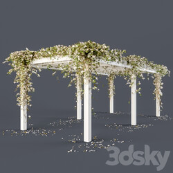 Pergola with flowers Other 3D Models 