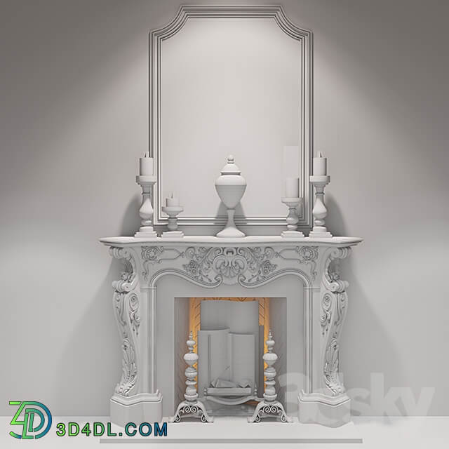 Antique Rococo Fireplaces Louis XV