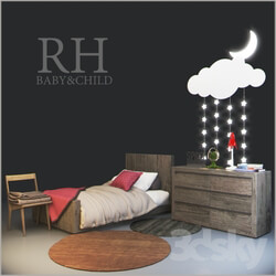 RH Thayer Platform Bed 