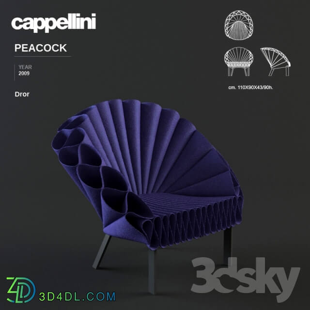 Cappellini Peacock armchair Dror 2009