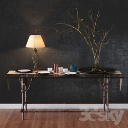 Ciani table with decor 