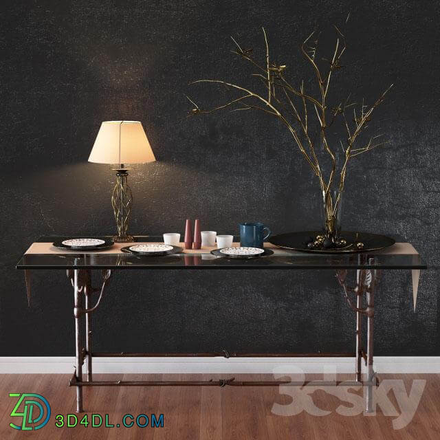 Ciani table with decor