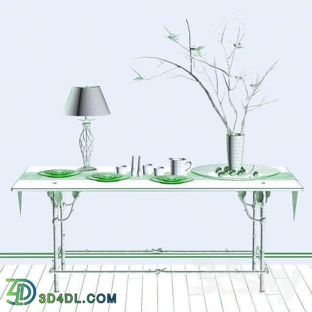 Ciani table with decor