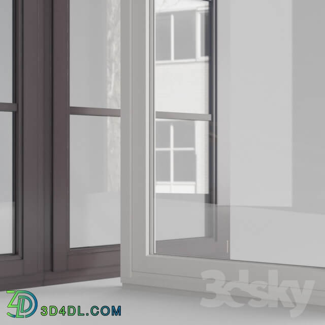 Wooden double glazed windows