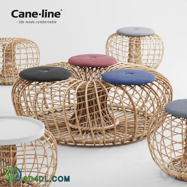 Other Rattan Nest Table Bench Pouf amp Footstool