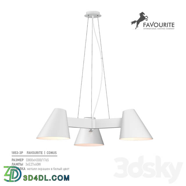 Favorite 1853 3P Pendant light 3D Models