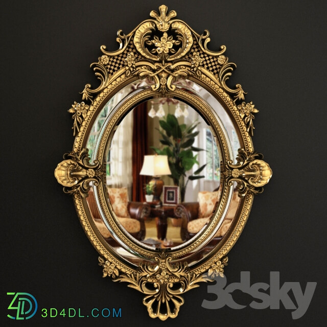 19th Century French Louis XV Fine Gilt Carved Oval Mirror