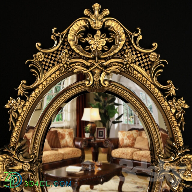 19th Century French Louis XV Fine Gilt Carved Oval Mirror