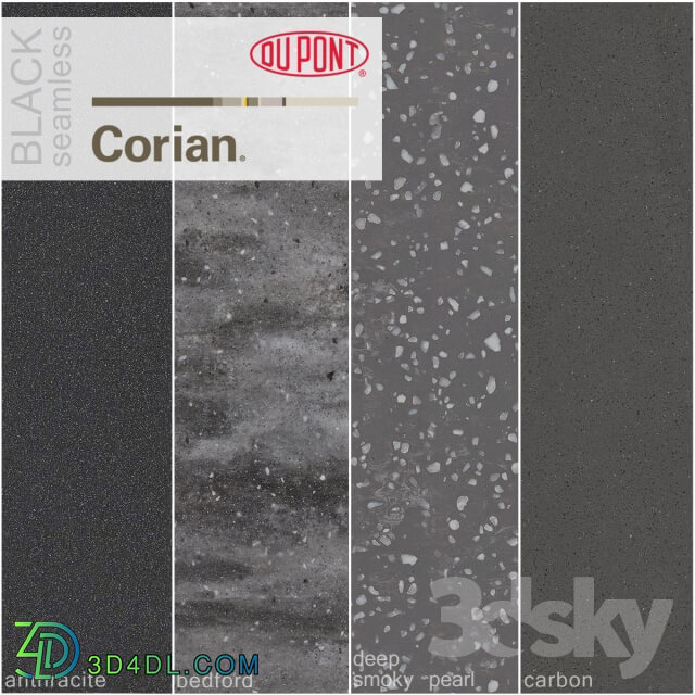 Dupont Corian Kitchen Countertops Black 1