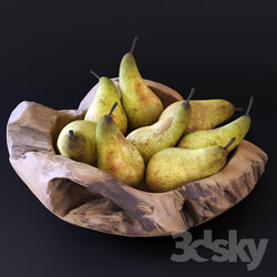 Decorative dish with pears 