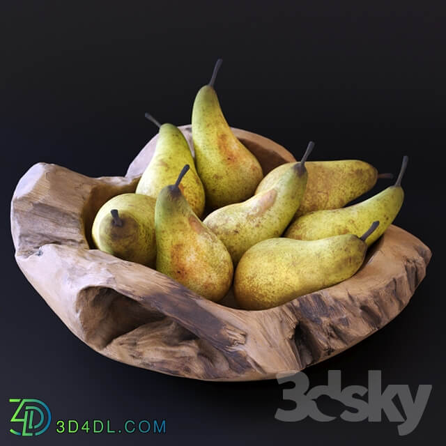 Decorative dish with pears