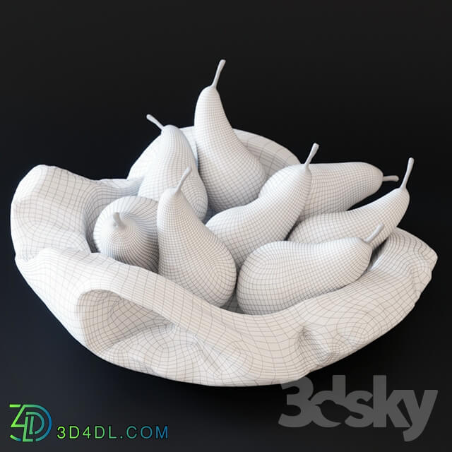 Decorative dish with pears