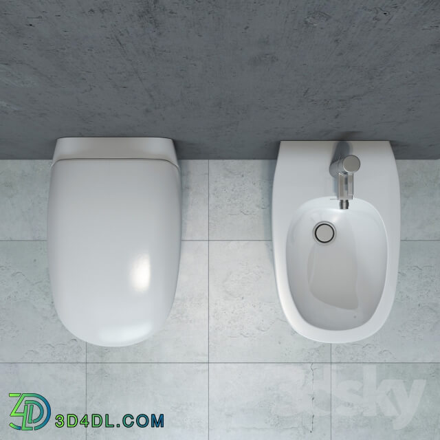 Keramag Citterio hanging toilet and bidet