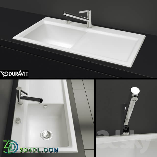 Duravit Kitchen sink Kiora 60L XL Countertop basin. 7521100000