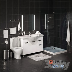 Set of bathroom equipment and accessories for bathrooms 