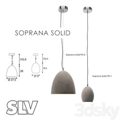 SLV soprana solid Pendant light 3D Models 